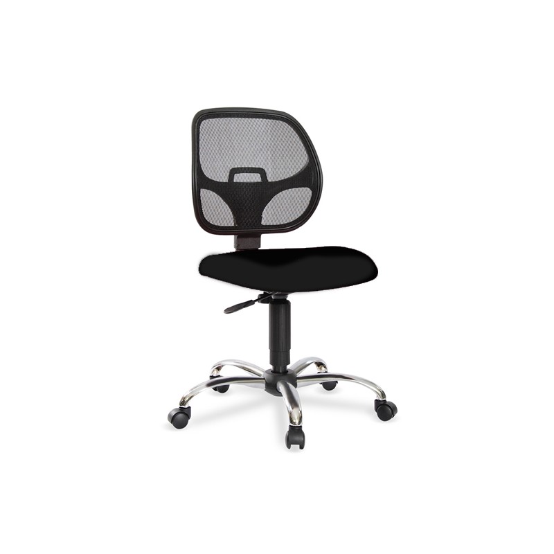 SILLA SECRETARIAL MACRO VERSA AL-418C RESPALDO MALLA NEGRO ESTRELLA CROMO
