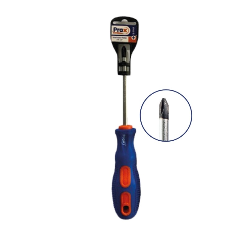 DESARMADOR PRAX TOOLS PUNTA DE CRUZ PHILLIPS 1/4 X 6"