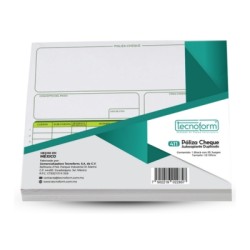 FORMA TECNOFORM  411 POLIZA CHEQUE AUTOCOPIANTE 1/2 OFICIO BLOCK CON 25 JUEGOS
