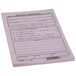 FORMA TECNOFORM  201 RECADO PERSONAL 1/4 CARTA BLOCK CON 50 HOJAS