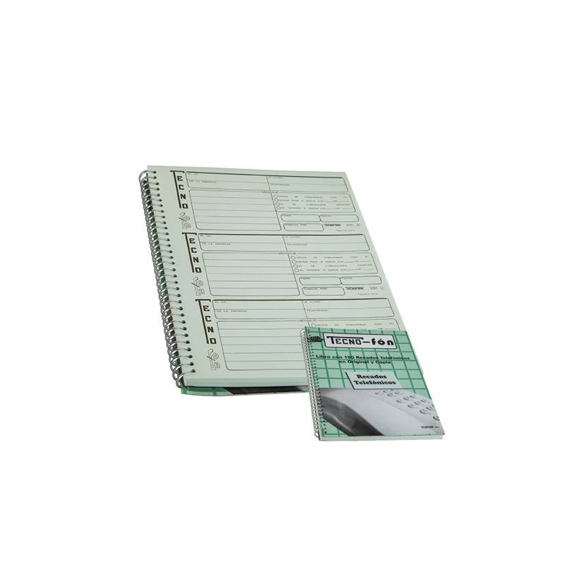 BLOCK TECNOFORM 251 TECNO-FON 1/2 OFICIO CON 150 RECADOS TELEFÓNICOS