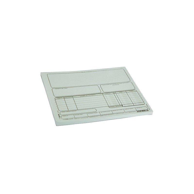 FORMA TECNOFORM  402 POLIZA CHEQUE ESCRITURA A MANO 1/2 OFICIO BLOCK CON 50 JUEGOS