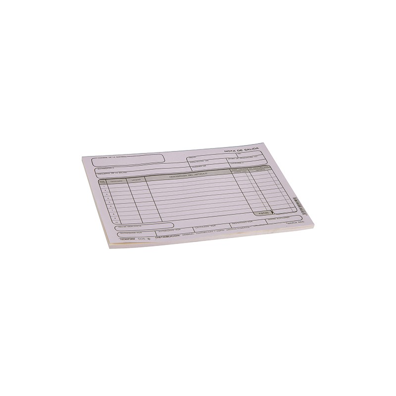 FORMA TECNOFORM  505 NOTA DE SALIDA 1/2 CARTA BLOCK CON 25 JUEGOS