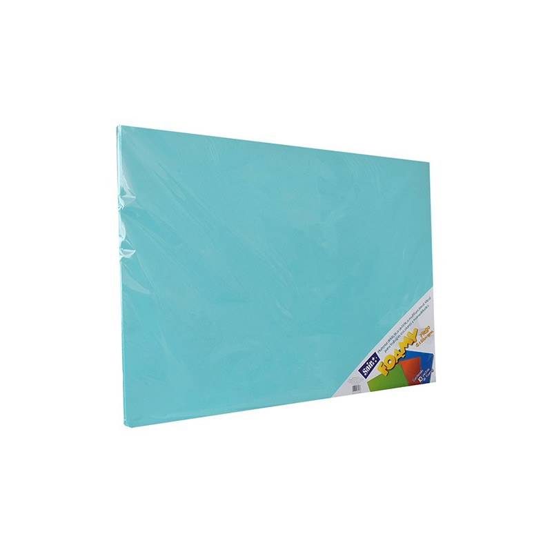 HOJA FOMI SAIRA LISO 43X56 CMS 477335  ZUL PASTEL #35 PAQUETE CON 10 PIEZAS