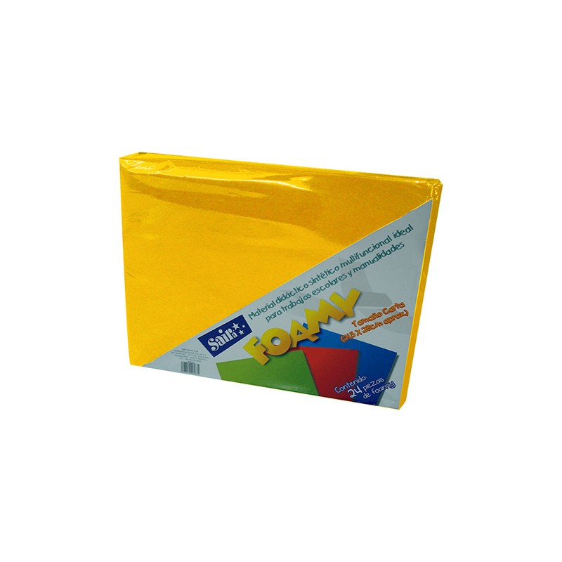 HOJA FOMI SAIRA LISO TAMAÑO CARTA 477218  MANGO #18 28 X 21.5 CM PAQUETE CON 24 PIEZAS