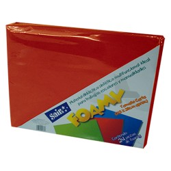 HOJA FOMI SAIRA LISO TAMAÑO CARTA 477201 ROJO #01 PAQUETE CON 24 28 X 21.5 CM