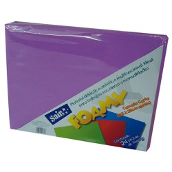 HOJA FOMI SAIRA LISO TAMAÑO CARTA 477222 MORADO #22 28 X 21.5 CM PAQUETE CON 24 PIEZAS
