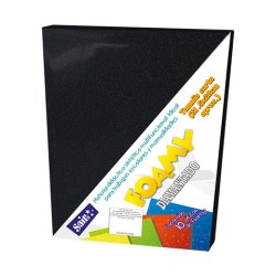 HOJA FOMI SAIRA DIAMANTADO TAMAÑO CARTA 478012 NEGRO #12 PAQUETE CON 10 PIEZAS