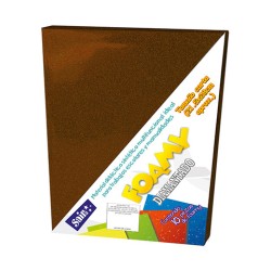 HOJA FOMI SAIRA DIAMANTADO TAMAÑO CARTA  478027 CAFE #27 PAQUETE CON 10 PIEZAS