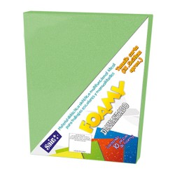 HOJA FOMI SAIRA DIAMANTADO TAMAÑO CARTA 478009 VERDE MANZANA PAQUETE CON 10 PIEZAS