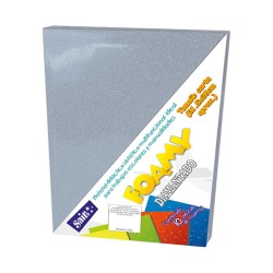 HOJA FOMI SAIRA DIAMANTADO TAMAÑO CARTA 478015 PLATA #15 PAQUETE CON 10