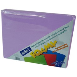 HOJA FOMI SAIRA LISO TAMAÑO CARTA 477237 LILA CLARO #37 28X21.5 CM PAQUETE CON 24