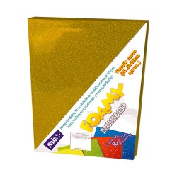 HOJA FOMI SAIRA DIAMANTADO TAMAÑO CARTA 478028 DORADO #28 PAQUETE CON 10 PIEZAS