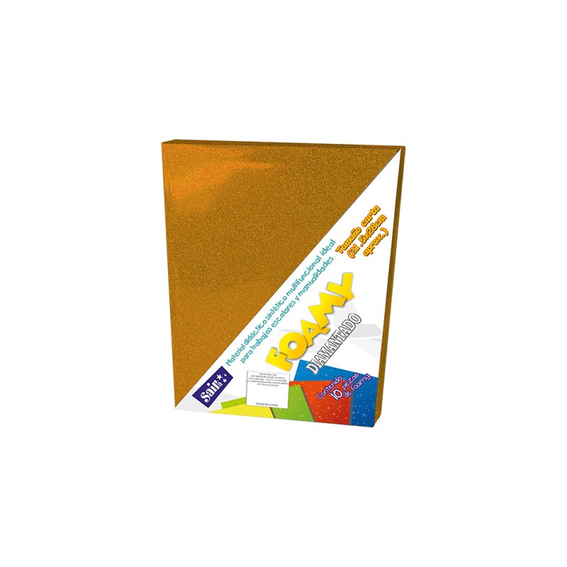HOJA FOMI SAIRA DIAMANTADO TAMAÑO CARTA 478020 COBRE #20 PAQUETE CON 10 PIEZAS