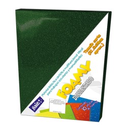 HOJA FOMI SAIRA DIAMANTADO TAMAÑO CARTA 478005 VERDE SECO #05 PAQUETE CON 10 PIEZAS