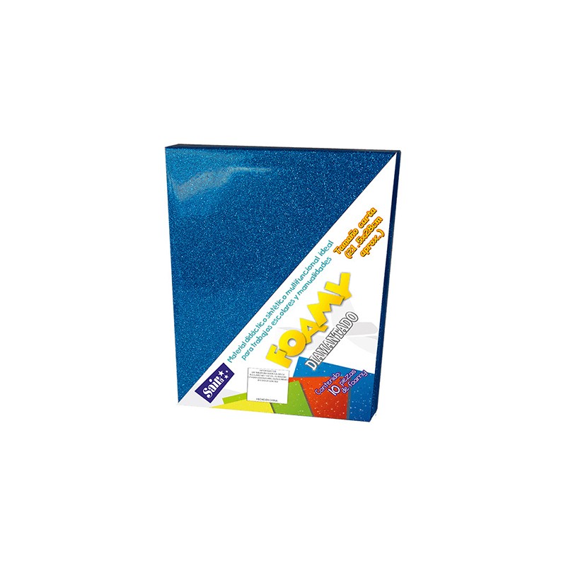 HOJA FOMI SAIRA DIAMANTADO TAMAÑO CARTA 478003 COBALTO #03 PAQUETE CON 10 PIEZAS