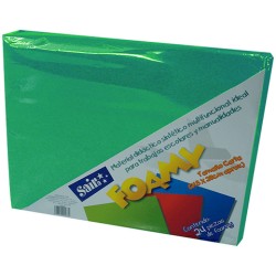 HOJA FOMI SAIRA LISO CARTA 477234 VERDE FUERTE #34 28 X 21.5CM PAQUETE CON 24 PIEZAS