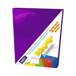 HOJA FOMI SAIRA DIAMANTADO TAMAÑO CARTA 478029 MORADO INTENSO #29 PAQUETE CON 10 PIEZAS