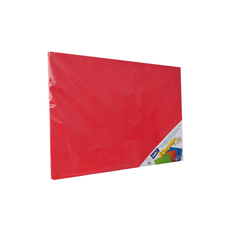 HOJA FOMI SAIRA LISO 43X56 CMS 477302 ROJO BANDERA #02 PAQUETE CON 10 PIEZAS