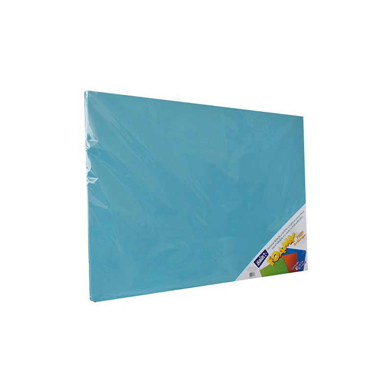 HOJA FOMI SAIRA LISO 43X56 CMS 477324 AZUL CIELO #24 PAQUETE CON 10 PIEZAS