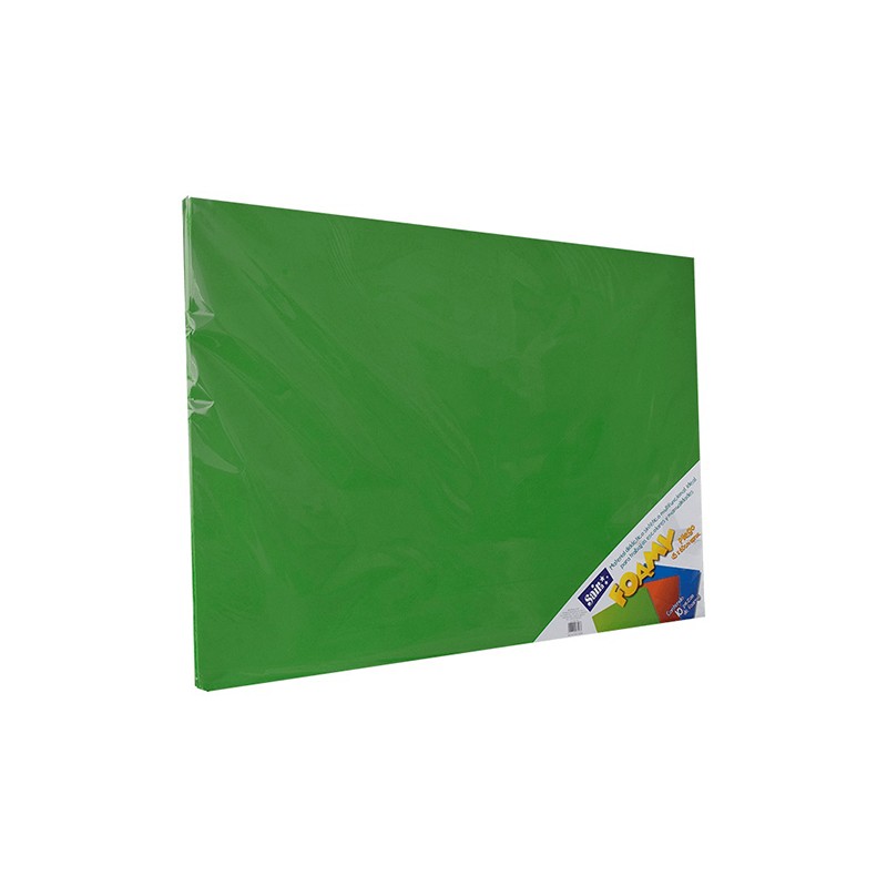 HOJA FOMI SAIRA LISO 43X56 CMS 477330 VERDE BANDERA #30 PAQUETE CON 10 PIEZAS