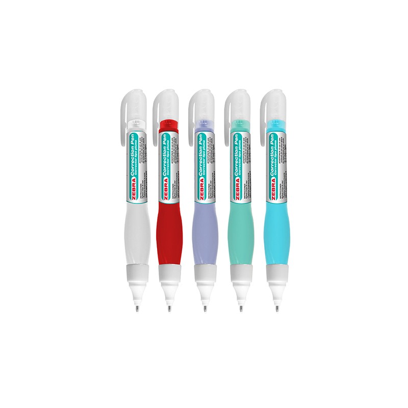 PLUMA CORRECTORA ZEBRA LE 2213-06 PUNTA DE 0.8 MM COLORES SURTIDOS