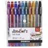 ROLLER GEL DOODLERZ ZEBRA 8917-67 COLORES GLITTER ESTUCHE CON 10