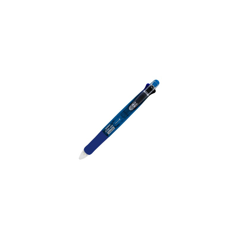 BOLIGRAFO RETRACTIL ZEBRA MULTIFUNCIONAL CLIP ON 4 COLORES MAS PORTAMINAS  502AZLMDB001 BARRIL AZUL