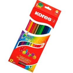 COLORES KORES TRIANGULAR DUO CAJA CON 12 24