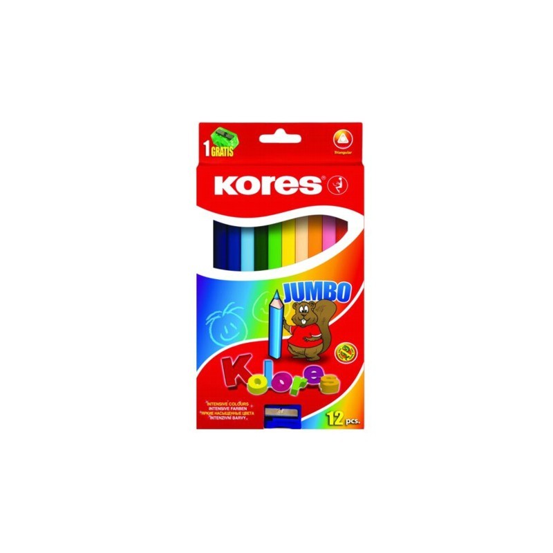 COLORES KORES JUMBO 100712 CAJA CON 12