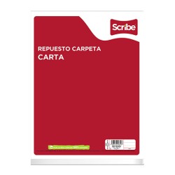 HOJAS DE REFACCION PARA CARPETA DE ARGOLLAS CARTA SCRIBE 3403 CUADRO 7 MM. PAQUETE CON 100