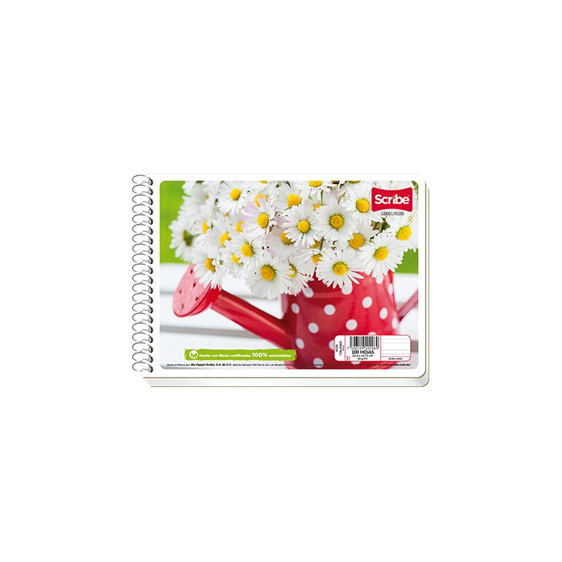 CUADERNO CON ESPIRAL FORMA ITALIANA SCRIBE ESCOLARMEGA 4530 100 HOJAS RAYA