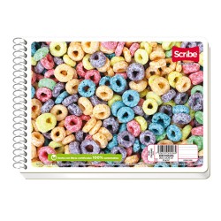 CUADERNO CON ESPIRAL FORMA ITALIANA SCRIBE ESCOLARMEGA 4532 100 HOJAS CUADRO 5 MM.