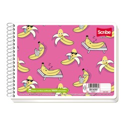 CUADERNO CON ESPIRAL FORMA ITALIANA SCRIBE ESCOLARMEGA 4534 100 HOJAS DOBLE RAYA
