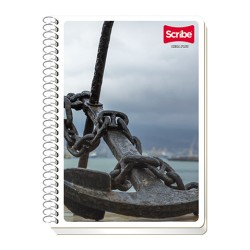 CUADERNO CON ESPIRAL FORMA FRANCESA SCRIBE ESCOLAR MEGA 4540 100 HOJAS RAYA