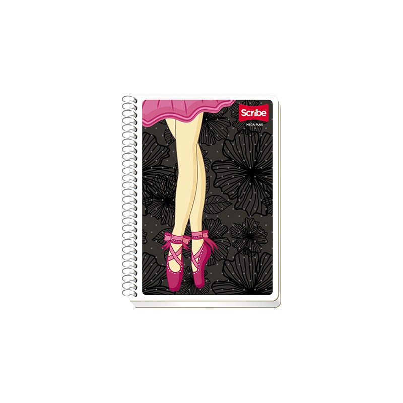 CUADERNO CON ESPIRAL FORMA FRANCESA SCRIBE ESCOLAR MEGA 4541 100 HOJAS BLANCO