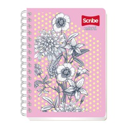 CUADERNO CON ESPIRAL FORMA FRANCESA SCRIBE NATURAL 6020 100 HOJAS RAYA
