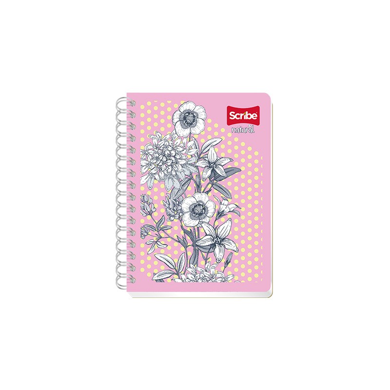 CUADERNO CON ESPIRAL FORMA FRANCESA SCRIBE NATURAL 6020 100 HOJAS RAYA