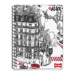 CUADERNO PROFESIONAL SCRIBE BLACK 2272 100 HOJAS CUADRO 5 MM.