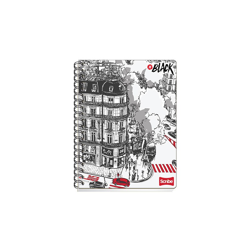 CUADERNO PROFESIONAL SCRIBE BLACK 2272 100 HOJAS CUADRO 5 MM.