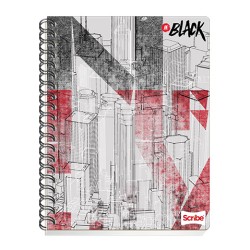 CUADERNO PROFESIONAL SCRIBE BLACK 2273 100 HOJAS CUADRO 7 MM.