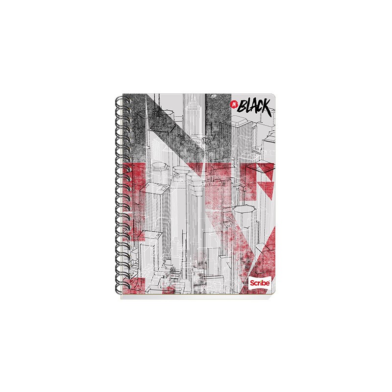 CUADERNO PROFESIONAL SCRIBE BLACK 2273 100 HOJAS CUADRO 7 MM.