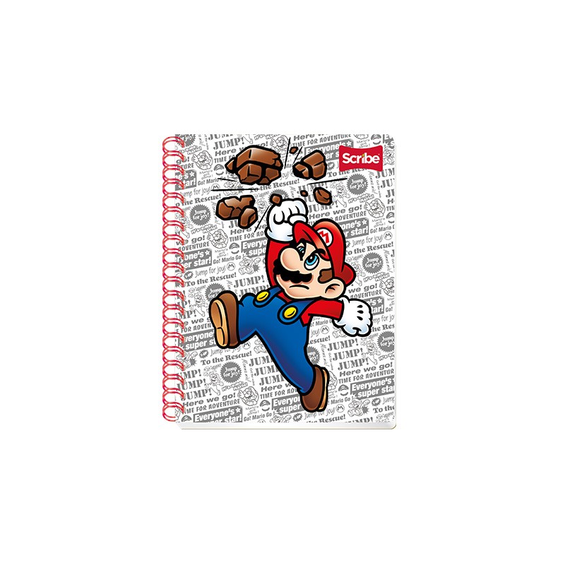 CUADERNO PROFESIONAL SCRIBE MARIO BROSS 7420 100 HOJAS RAYA