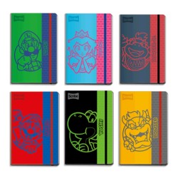 LIBRETA FORMA FRANCESA PASTADURA SCRIBE MARIO BROS 1150 100 HOJAS PUNTOS SURTIDO PERSONAJES