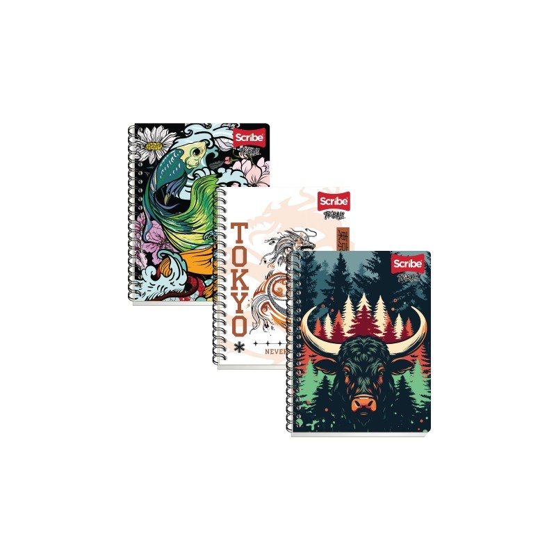 CUADERNO PROFESIONAL SCRIBE TRIBALS 9860 100 HOJAS RAYA
