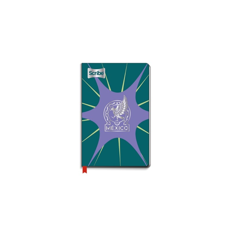LIBRETA FORMA FRANCESA PASTA DURA SCRIBE SELECCION MEXICANA 8690 RAYA 100 HOJAS