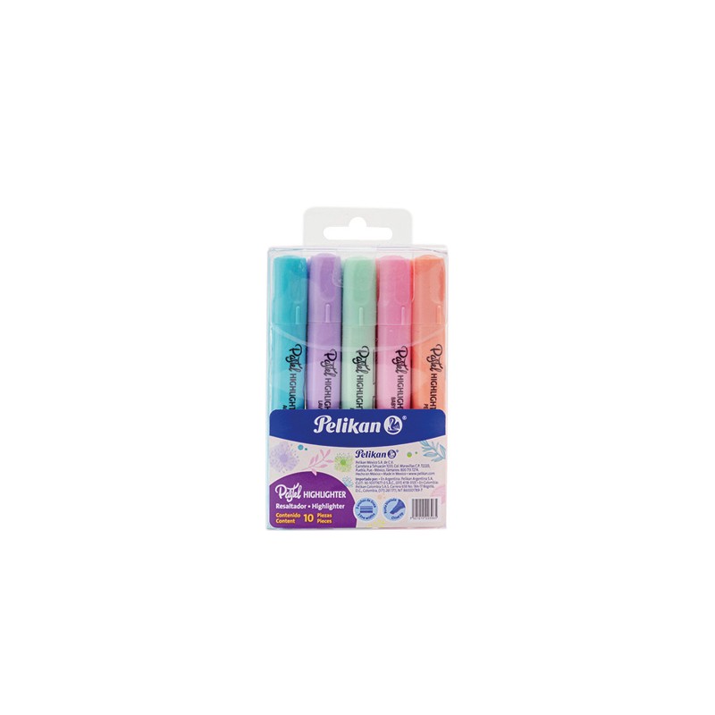 MARCATEXTOS PELIKAN 414 30160401 COLORES PASTEL ESTUCHE CON 10