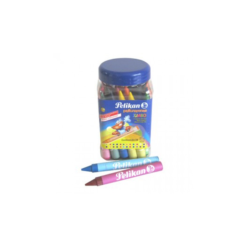 CRAYONES PELIKAN TRIANGULAR JUMBO CAJA CON28