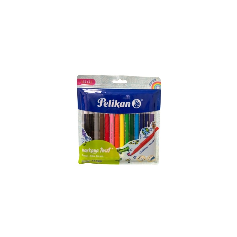 MARCADOR MARKANA TWIST PELIKAN 30311200 ESTUCHE CON 12